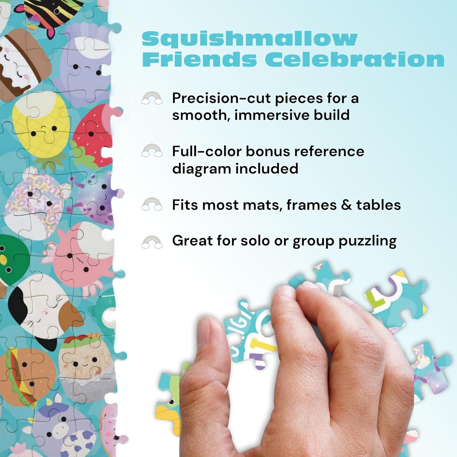 Buffalo Games - Squishmallow Friends 300 Piece Jigsaw for Teens and Adults Colorful Large Pieces Puzzle