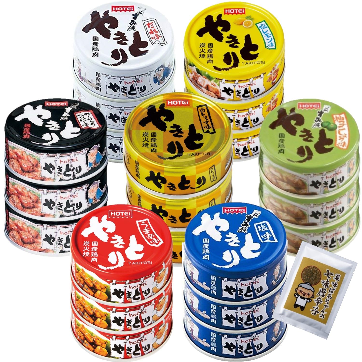 Amazon.co.jp: ホテイ やきとり 7種21缶 詰め合わせ 国産 非常食