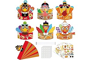 Thanksgiving DIY Turkey Crowns 12 Pack for Kids