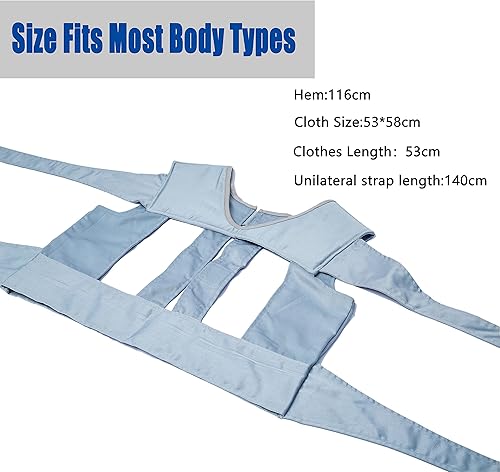 Miniatura 5 de Trajes de retención de cama, cinturones de sujeción para silla de ruedas, cinturones de seguridad ajustables anticaídas para pacientes con demencia,