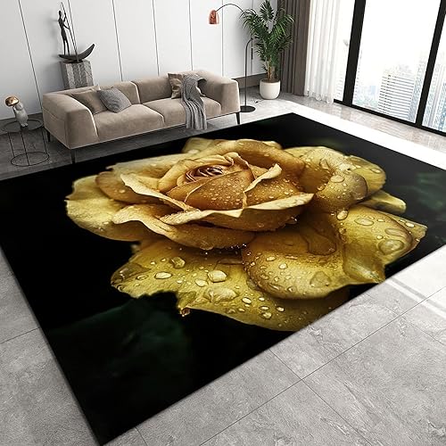 Miniatura 8 de Alfombra bohemia con estampado de arco iris, amarillo, verde azulado, rojo y morado, tapete antideslizante para interiores para habitación, sofá,