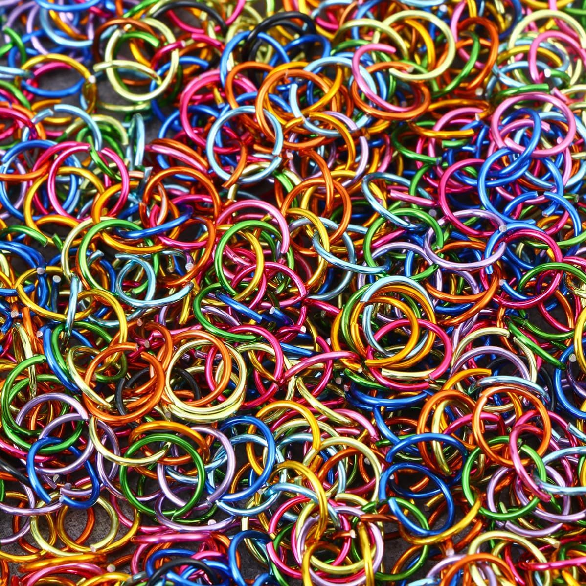 3200pcs Colorful Aluminum Wire Open Jump Rings for Jewelry Making
