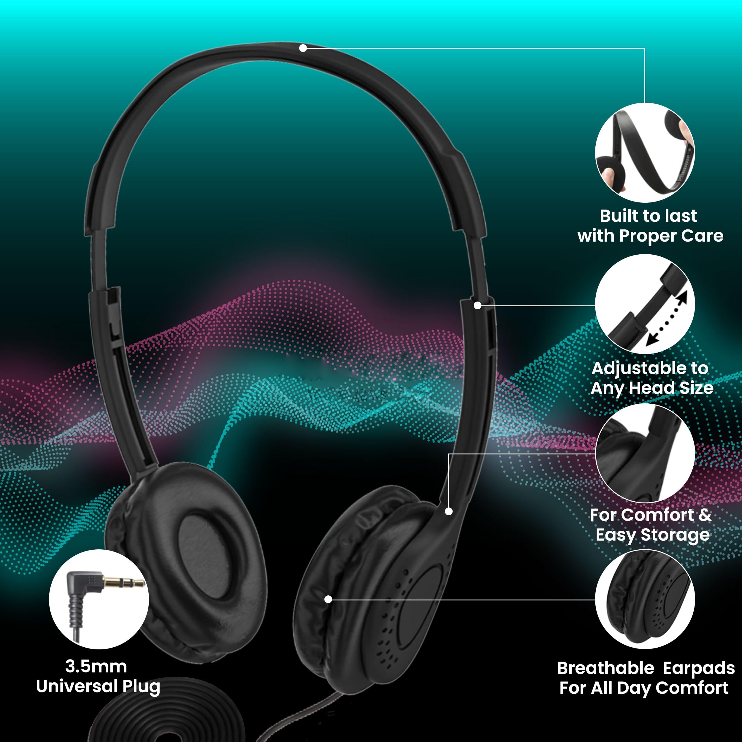 Amazon.com: Deal Maniac Wholesale Over-Ear Headphones Black- Low