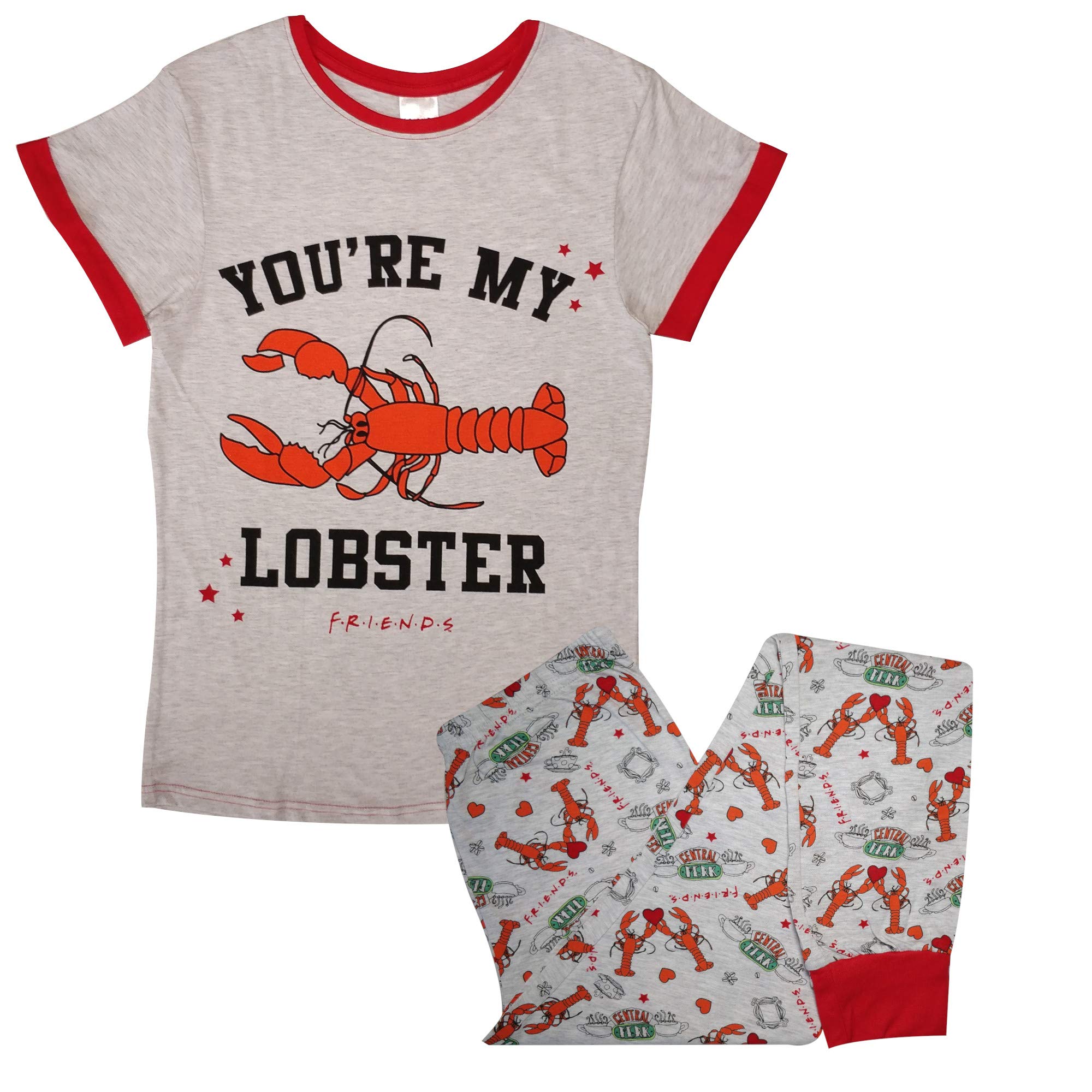 FRIENDS Ladies/Girls Official Character You're My Lobster Pyjama Set/Pyjamas Size 8/10