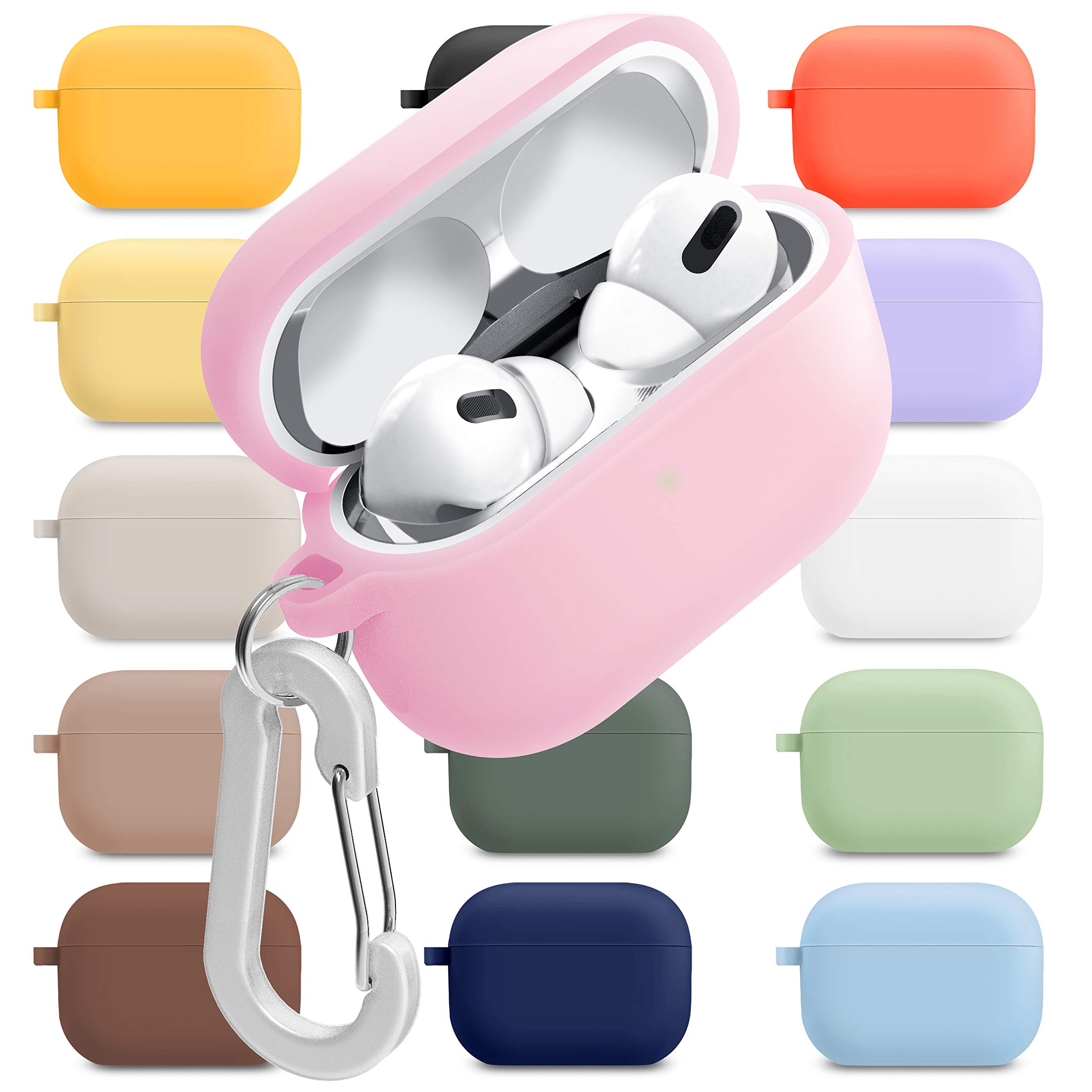 [3 in 1] AirPods Pro 3 Silicone Case + Anti-Lost Carabiner + Dust Guard Metal Film, Protective Cover with Keychain for Apple AirPods Pro3 (2025) — view 33
