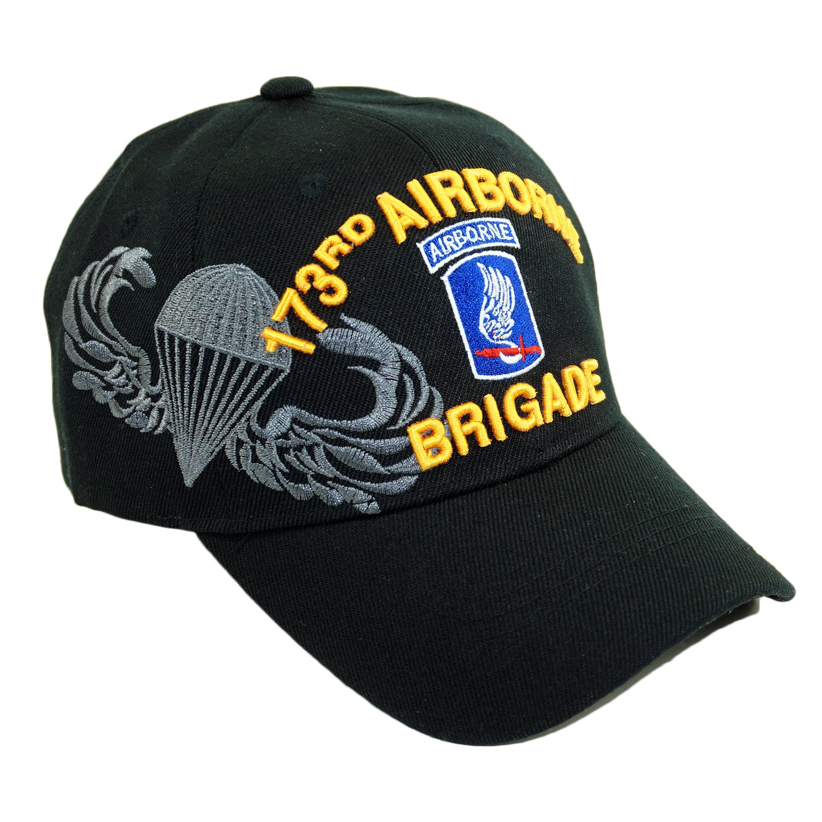 US Military 82nd 101st 173rd Airborne Official Licensed Veteran Baseball Cap (173RD Airborne Brigade- Black)
