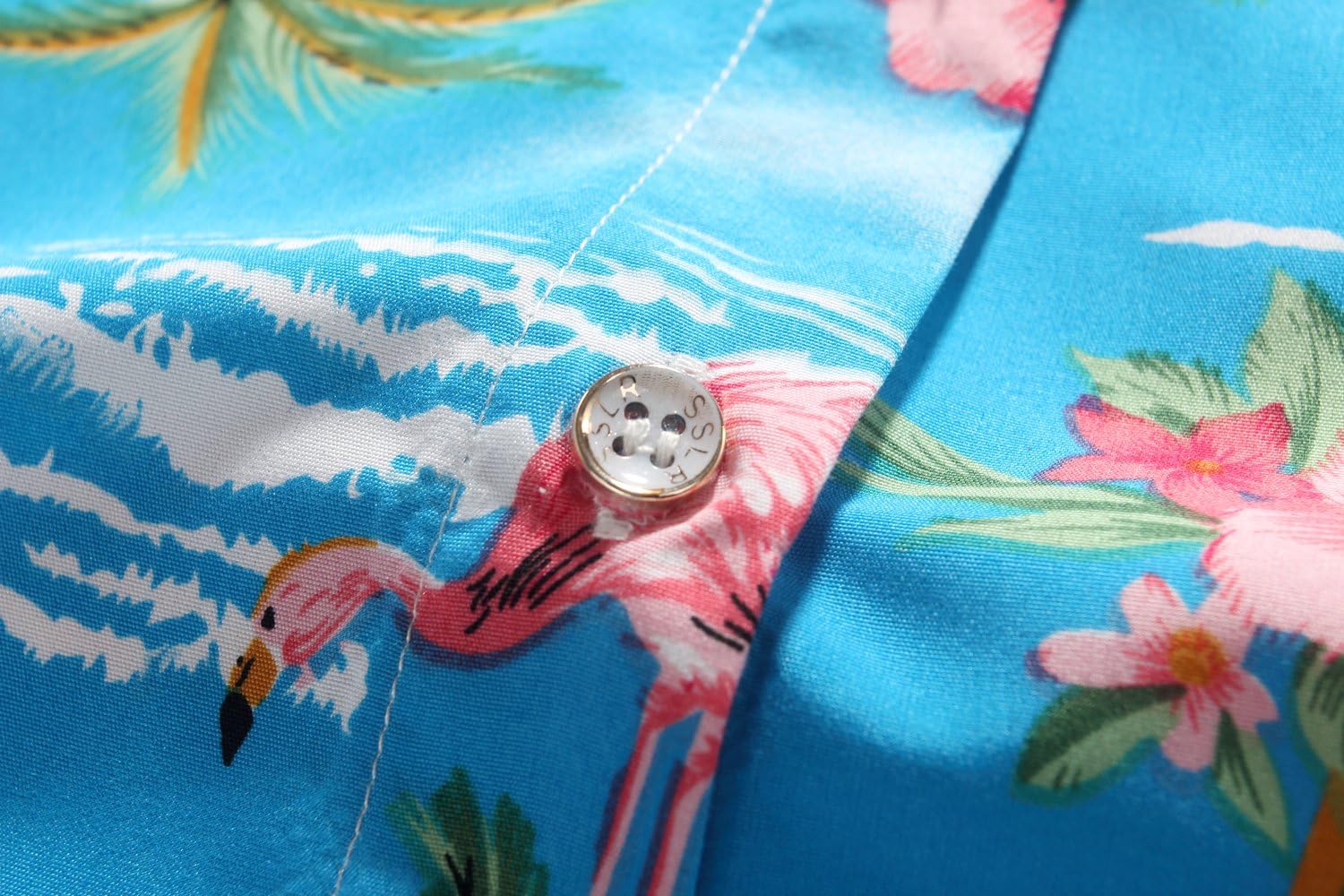 SSLR Hawaiian Shirts for Women Flamingo Shirt Tropical Shirts for Women Summer Casual Short Sleeve - Image 5