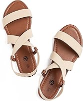 Rekayla Women's Flat Elastic Sandals - Comfortable Slip-On Summer Flats with Cushioned Footbed & Non-Slip Sole