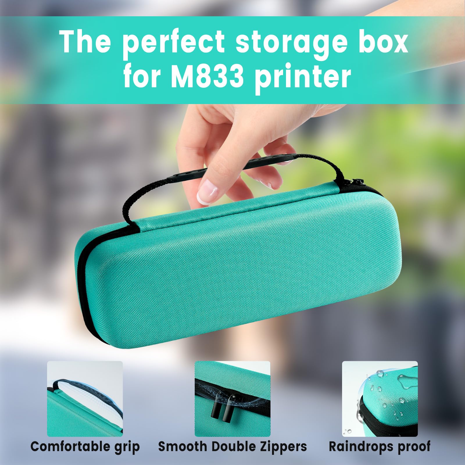 Imprimante Bluetooth Housse De Protection Pour Imprimante Thermique M832/ M833 - Transport Facile Housse Protection Phomemo M832 EVA Transport Voyage