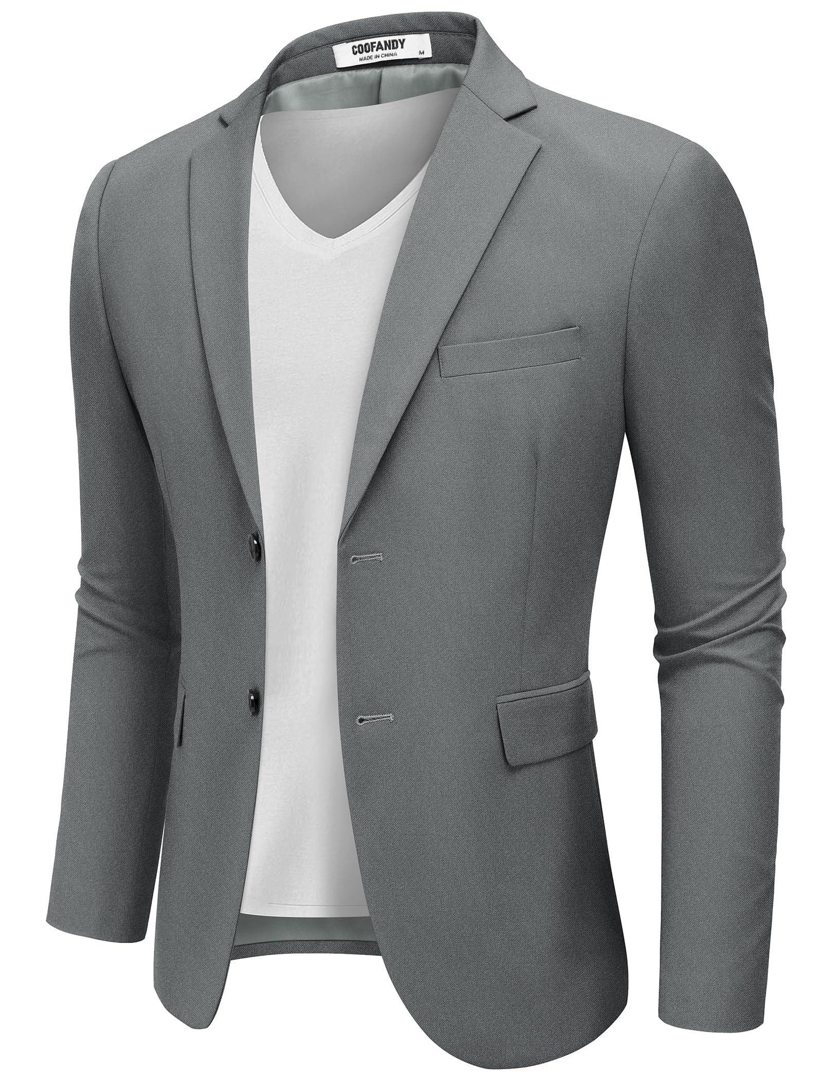 COOFANDY Herren Sakko Sportlich Freizeit Blazer Anzugjacken Business Jackett Regular Fit Zwei Knöpfe