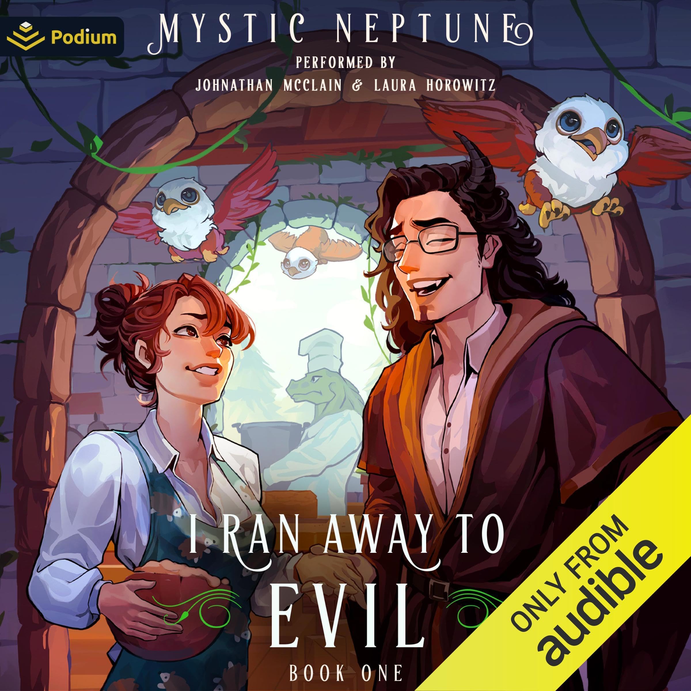 Cover art for I Ran Away to Evil: A Cozy LitRPG Rom-Com