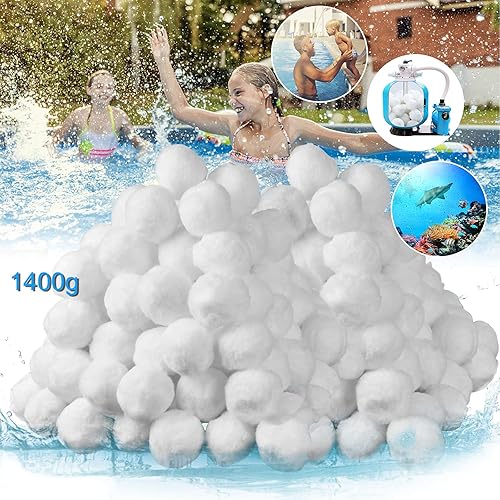 Boule Coton Piscine UISEBRT Balles Filtrantes Pour Piscine - 1400 G - Pour Système De Balle Coton Piscine