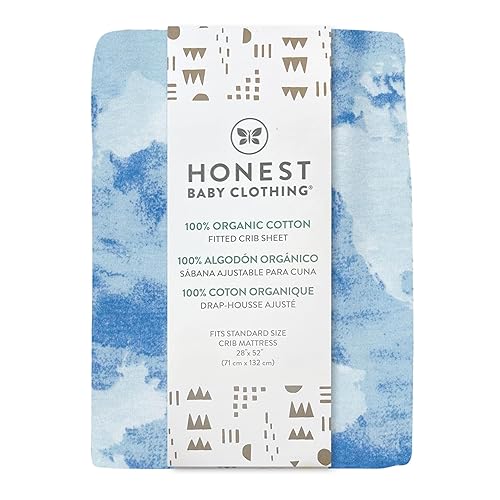 Miniatura 2 de HonestBaby Juego de sábanas bajeras unisex para cuna, colchón estándar, 100% algodón orgánico, para niños y niñas, neutro, 1 paquete, gris jaspeado,