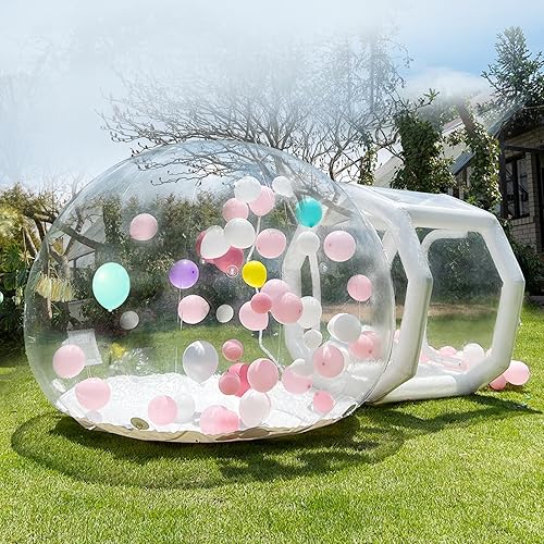 Bubble House - Domo de 10 pies con soplador y bomba de aire, 100% PVC, casa de burbujas inflable para fiesta, globos, cumpleaños, boda, fiesta,