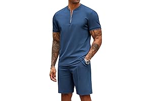 Coofandy Men's 2-Piece Athletic Suit: Style and Comfort Combined