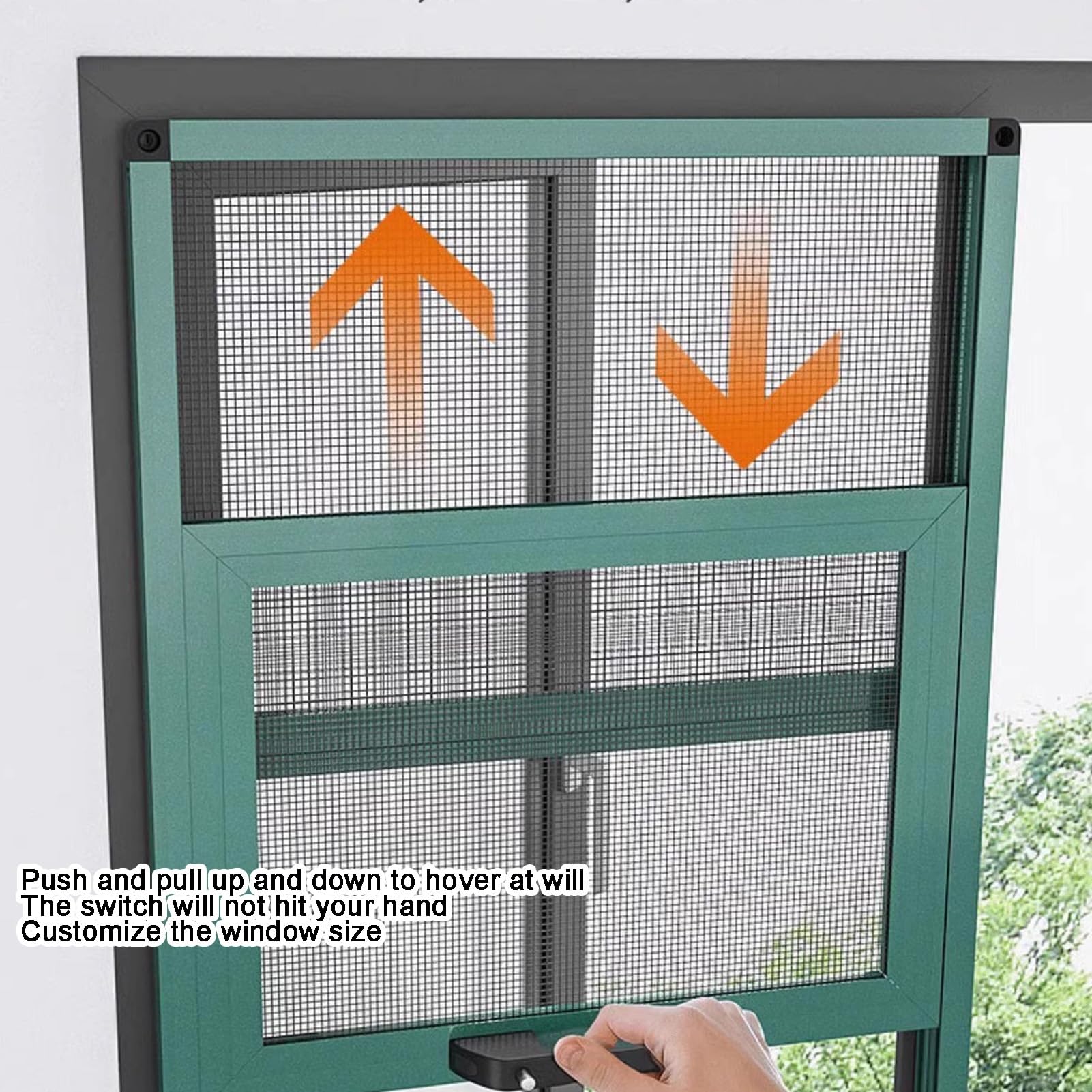 Pantalla de seguridad ajustable para ventana de seguridad infantil, protector de malla expandible con sistema de polea para seguridad del hogar (600 x 800 mm/23.62 x 31.50 pulgadas)