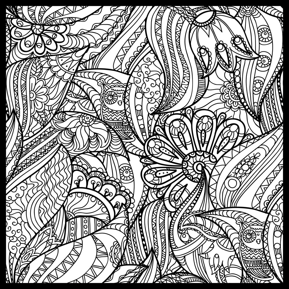 Flower Mandela ColorMe! Wall Mural by Magic Murals - Adult Coloring Wallpaper - Better Than Coloring Books