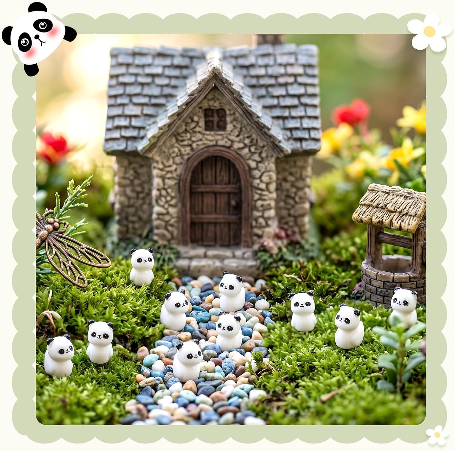 Geelin 100 Pcs Mini Panda Duck Figurines Bulk Resin Animal Ducks image 2
