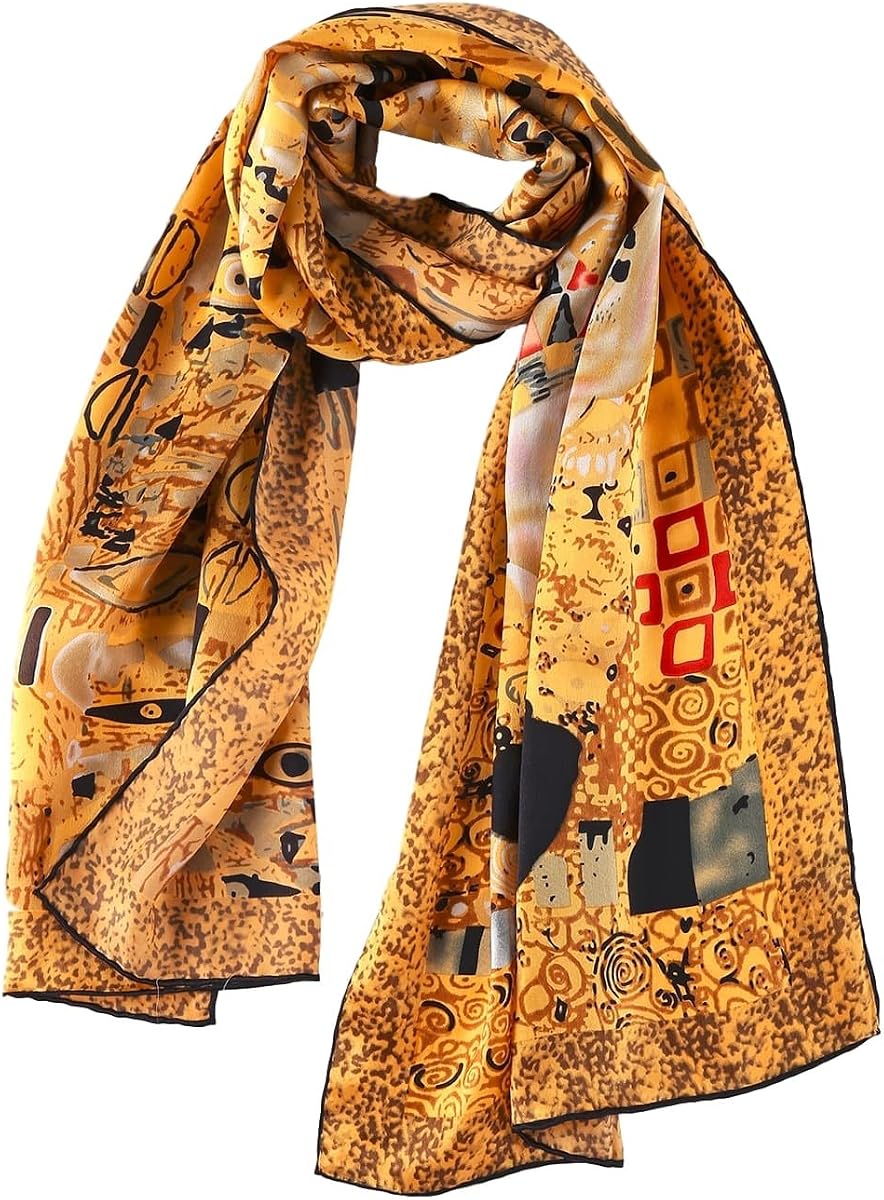 Long Charmeuse Silk Scarf Classic Art Print