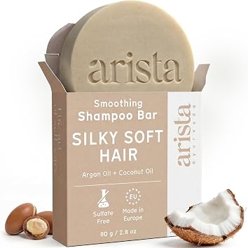Arista Normal Hair Shampoo Bar, Sulfate Free, Shikakai Fruit Powder & Argan Oil Shampoo, Eco Women's and Men's Shampoo Bar, Solid Vegan & Ayurvedic Shampoo 80 g