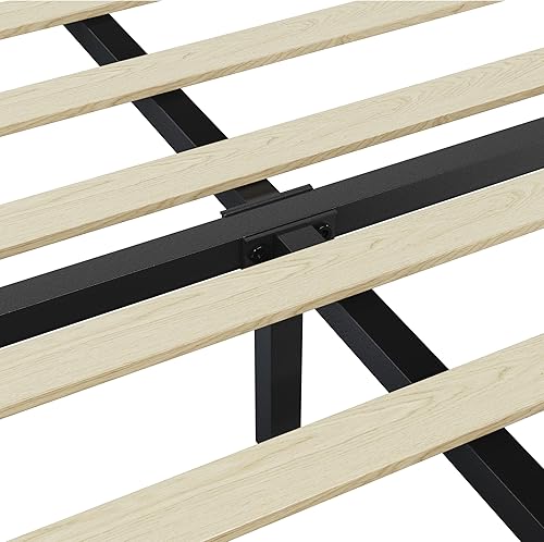 Miniatura 8 de Topeakmart Base de cama tapizada de tamaño matrimonial con 4 cajones, plataforma de almacenamiento con listones de madera, base de colchón, no