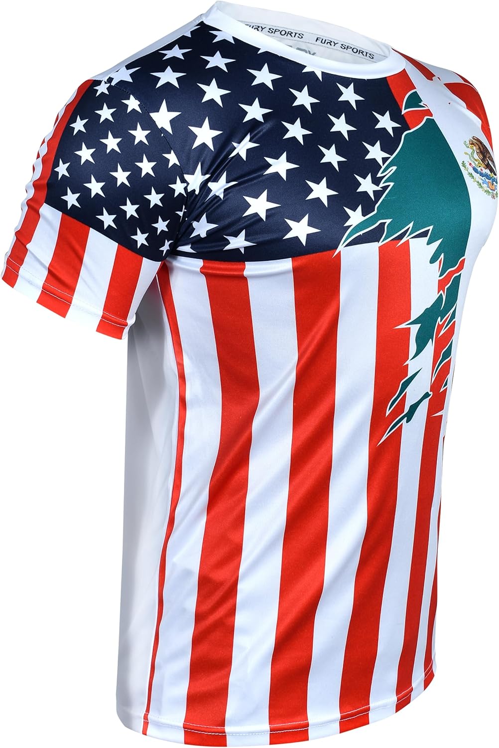 Fury USA & Mexico Flag Mix Soccer Jersey - Unisex Camiseta - Image 5