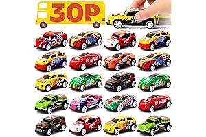 AZEN 30 Pcs Party Favors for Kids, Mini Vehicles Toy Bulk for...