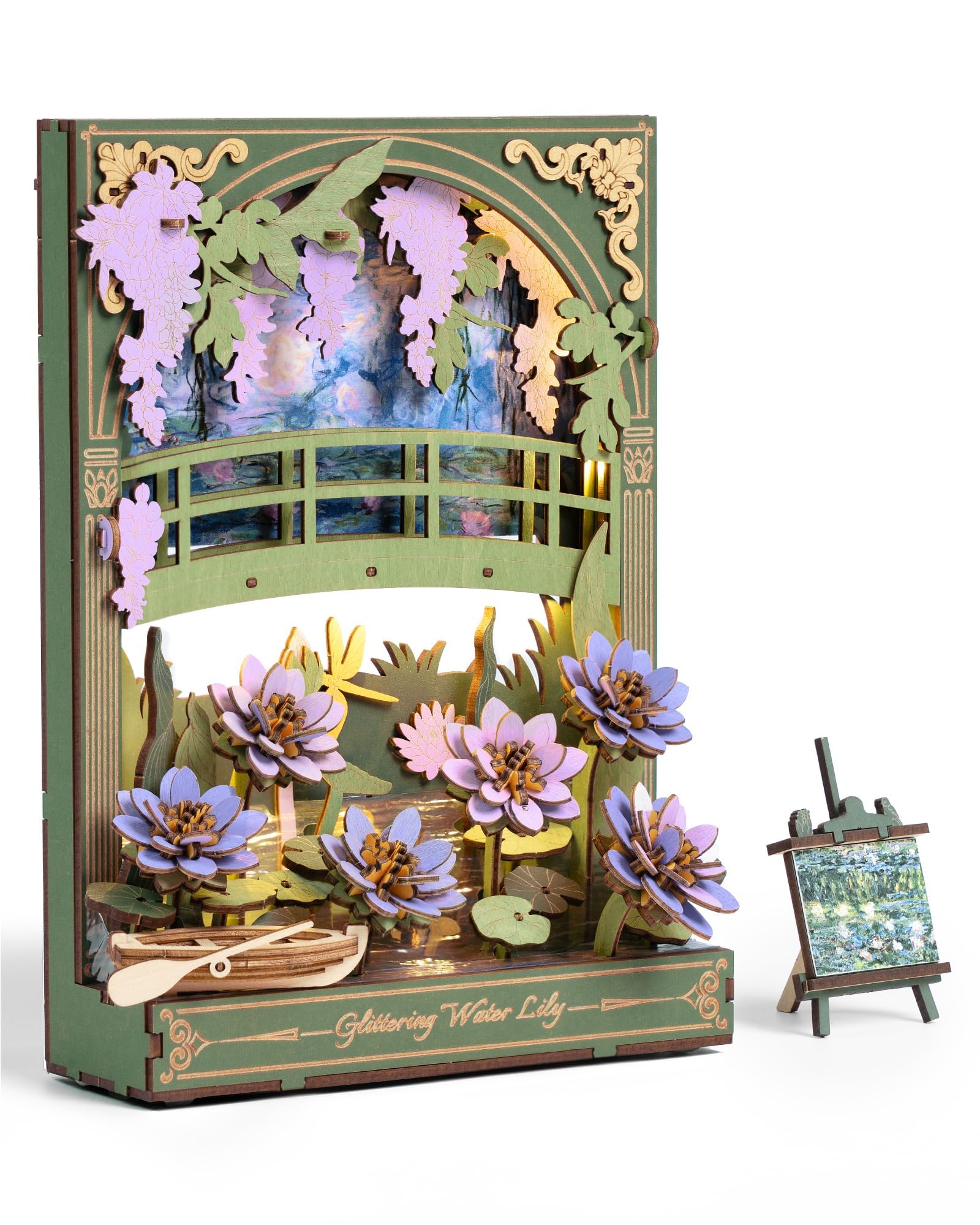 Amazon.com: rowood Water Lily 3D Puzzle Building Set with LED,DIY