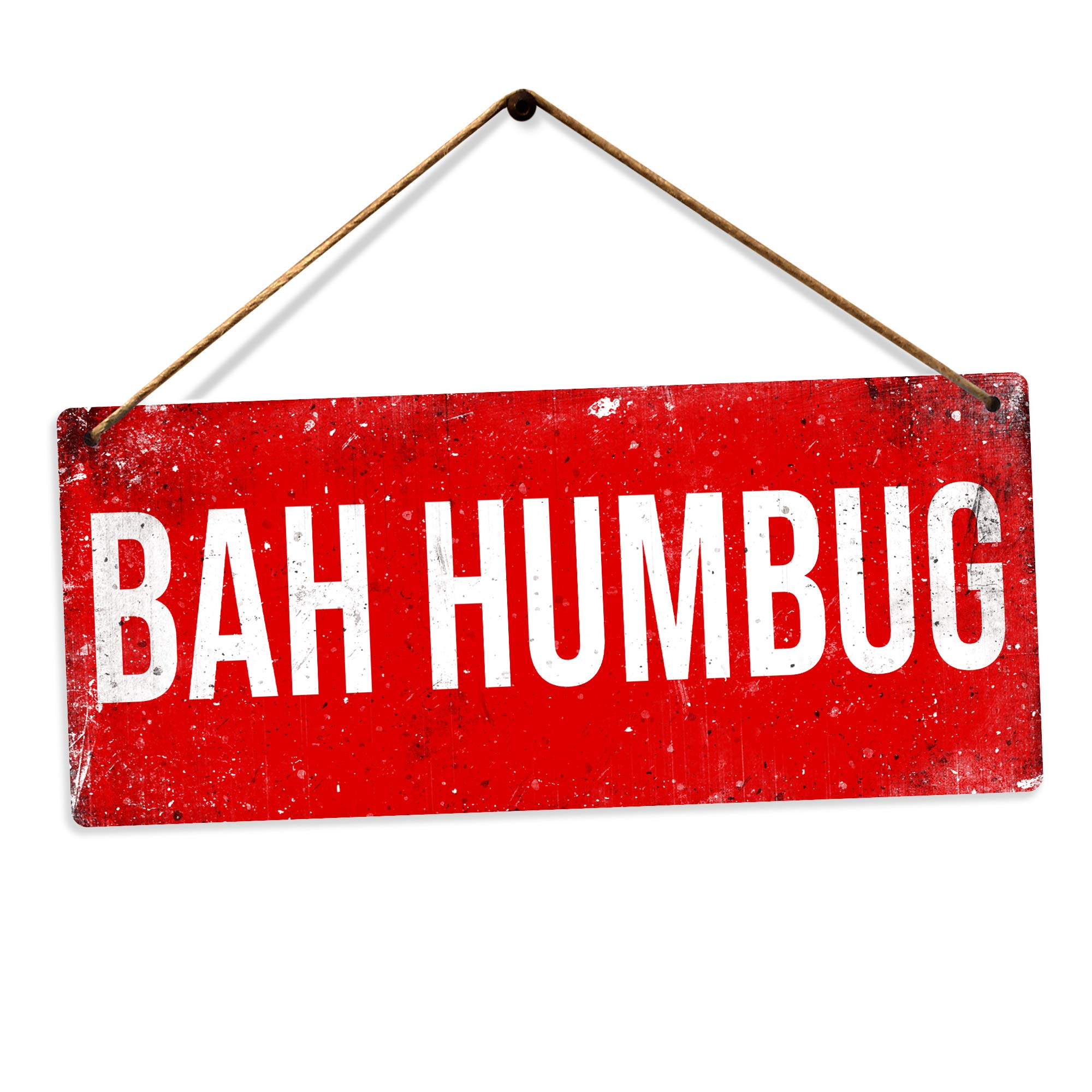 BAH HUMBUG – Twine | Printed Metal Wall Sign Plaque