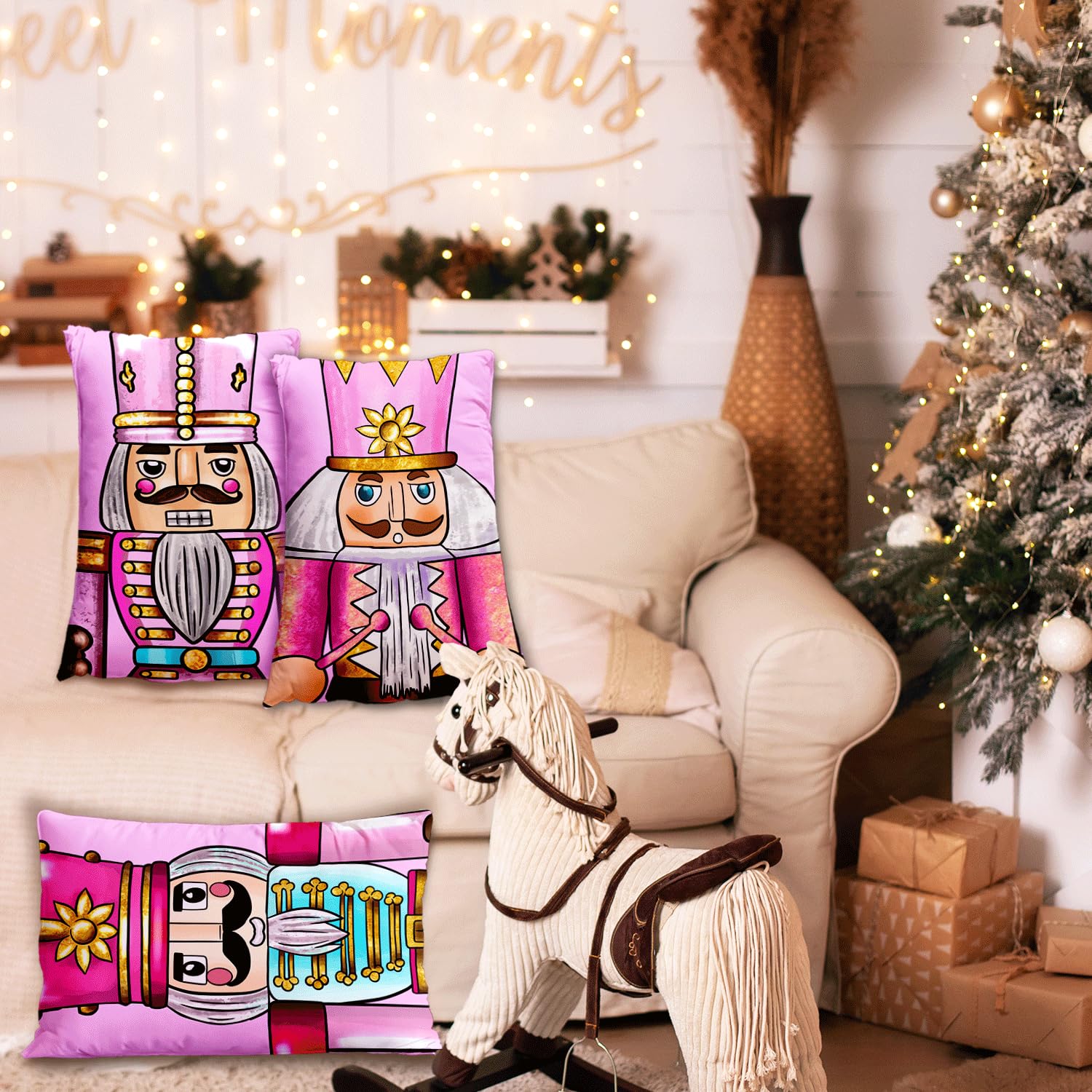 Undergo Merry Christmas Tree Nutcracker Decorative Throw Pillow