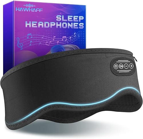 Auriculares para dormir con diadema Bluetooth inalámbrica, auriculares ergonómicos mejorados, accesorio genial, máscara suave para dormir, diadema