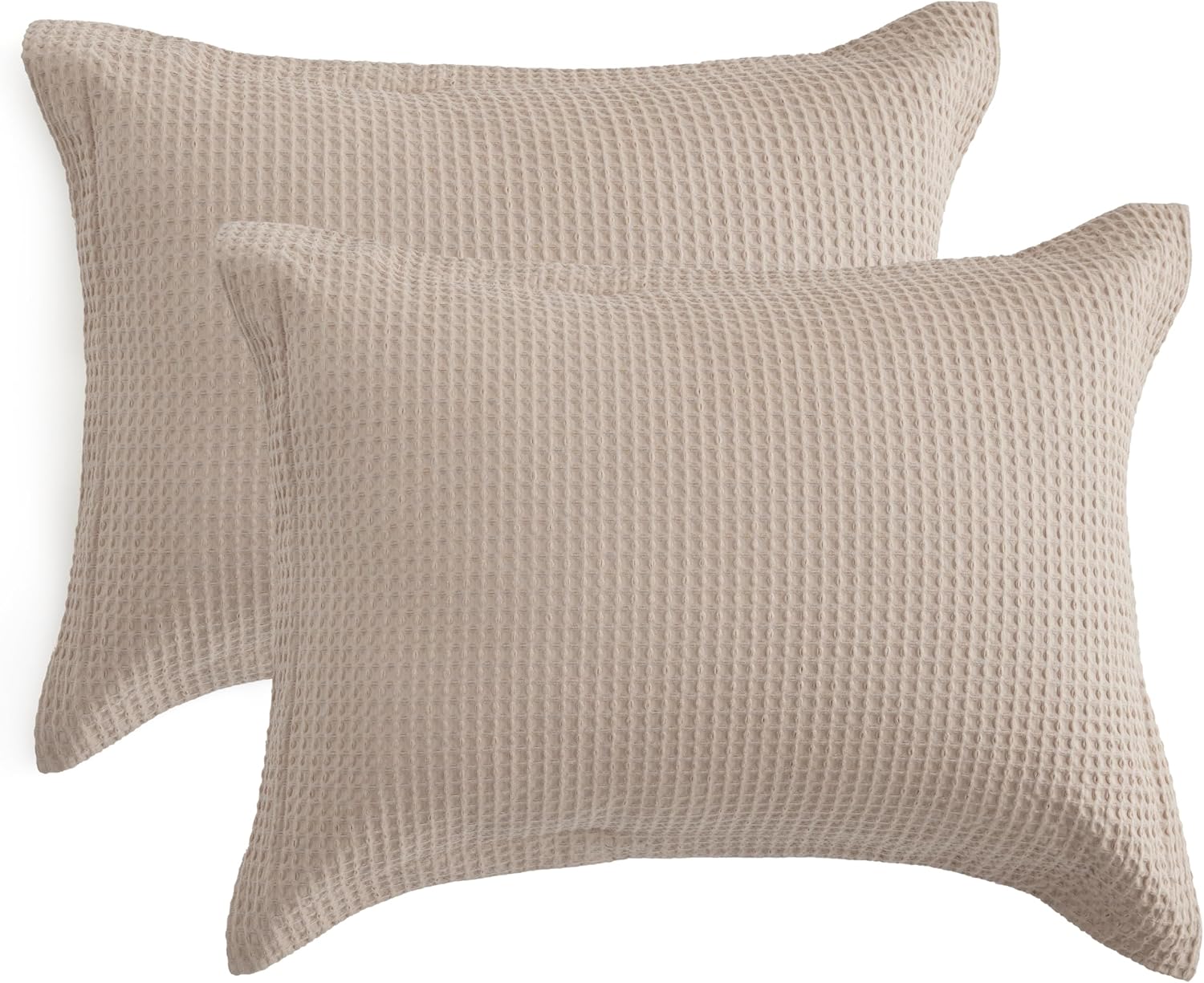 Bedsure Waffle Weave Pillow Sham 2 Pack, Pillow Shams with