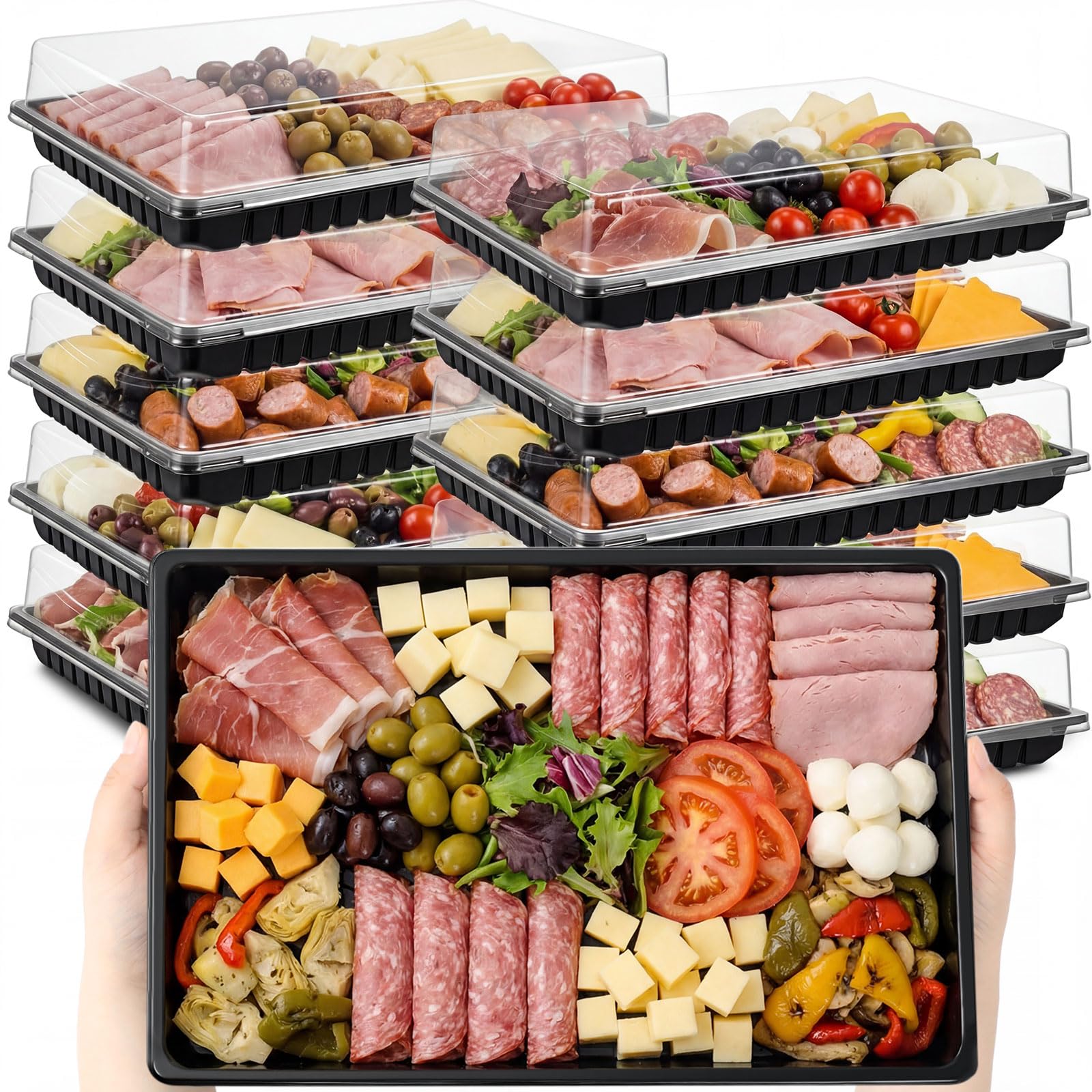 Photo 1 of Shellwei 10 Pack Extra Large Charcuterie Boards with Lids