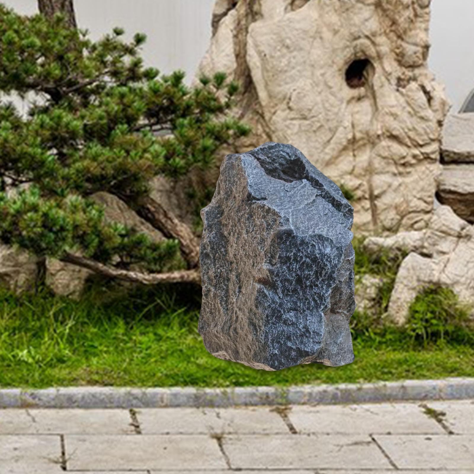 Roccia Artificiale in Schiuma di Poliuretano per Paesaggistica, Ornamento da Giardino per Progetti di Giardinaggio, Pietra Decorativa Leggera, 32x25x17cm