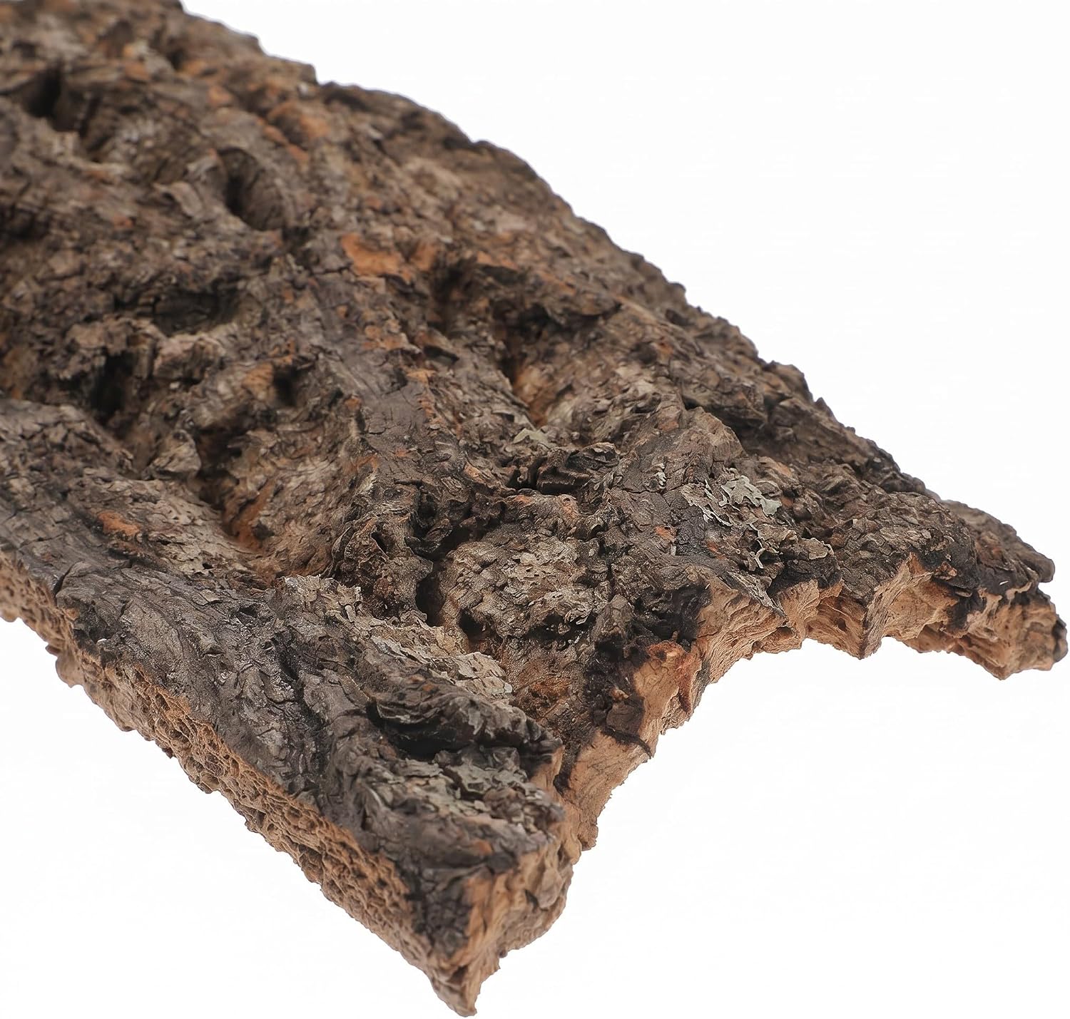CALLARON 5pcs Reptile Bark Cork Wood Panel Decor for Tank and Terrarium | 5 Inch Flat Bedding, Tree Bark Texture, Panel and Tile Shape, Naturalistic Rustic Look for Aquarium Display
