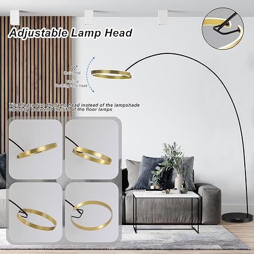 Miniatura 8 de Major-Q Modernas lámparas de pie de arco de pie de 81 pulgadas de alto con control remoto para sala de estar, lámpara de arco de luz de esquina con