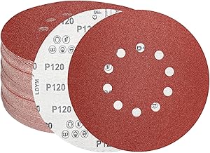 Paper Sanding Discs 225 mm. 10 Holes, 15 Sanding Discs: Perforated Sanding Discs 225 mm Grit 120 Self-Adhesive for Giraffe/Wall and Ceiling Sanders