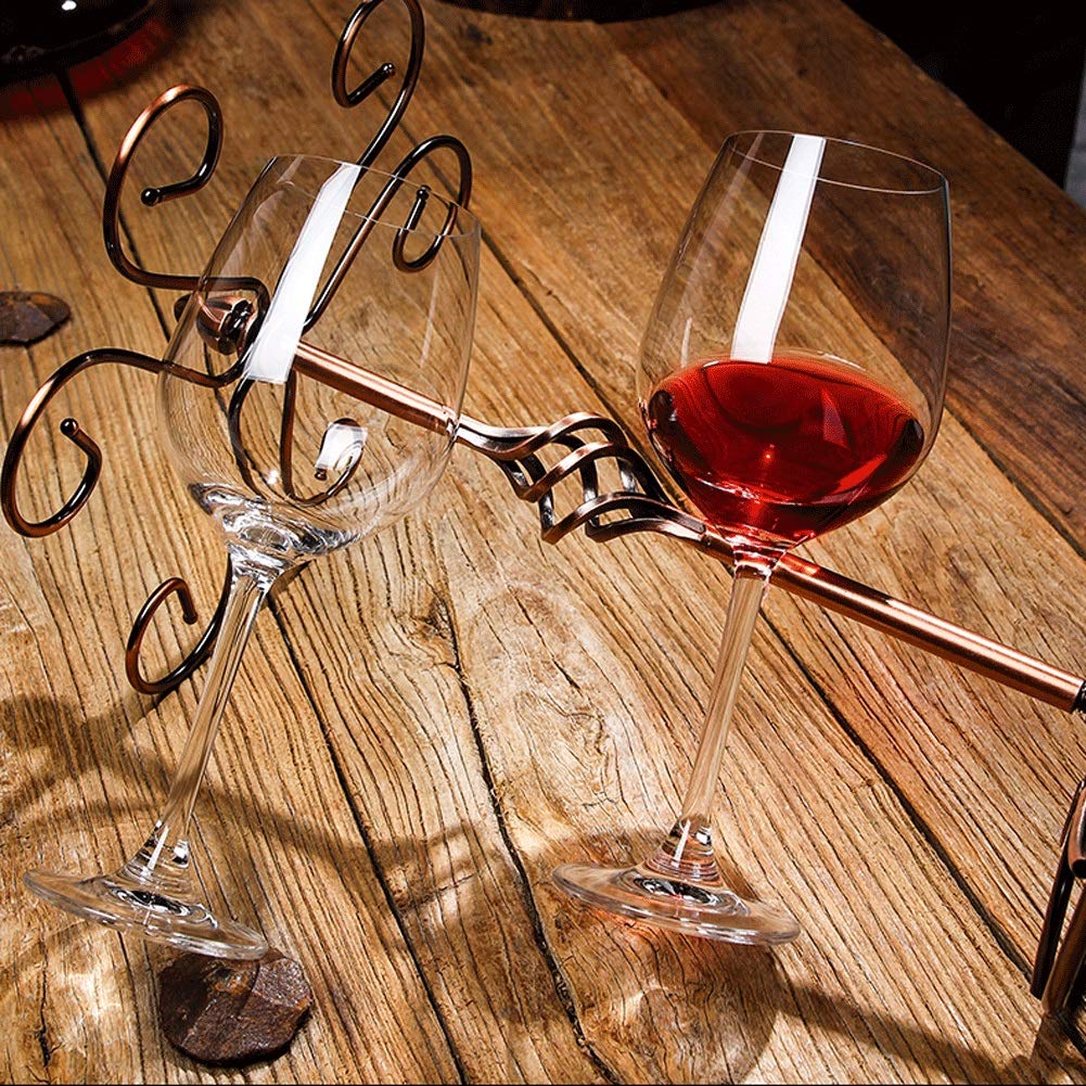 Copas de Vino Tinto Copa de Cristal Transparente para degustación de vinos Fiesta Elegante Cristalería para Beber Copa de Vino Tinto Juego de 4 Tazas para Beber (Color : ClearB)