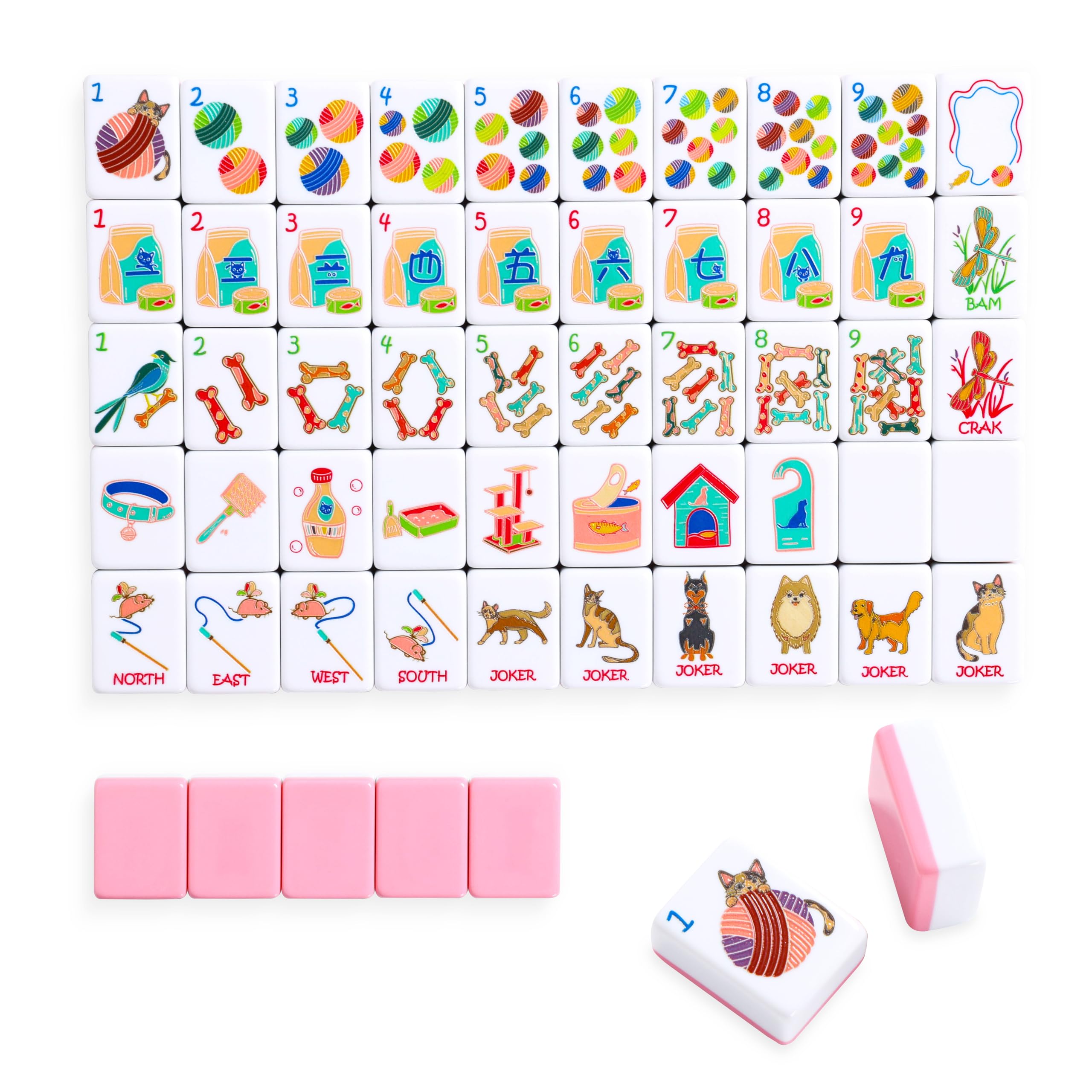 Amazon.com: 2026 American Mahjong Tile Set, 160 Pink Engraved Cute