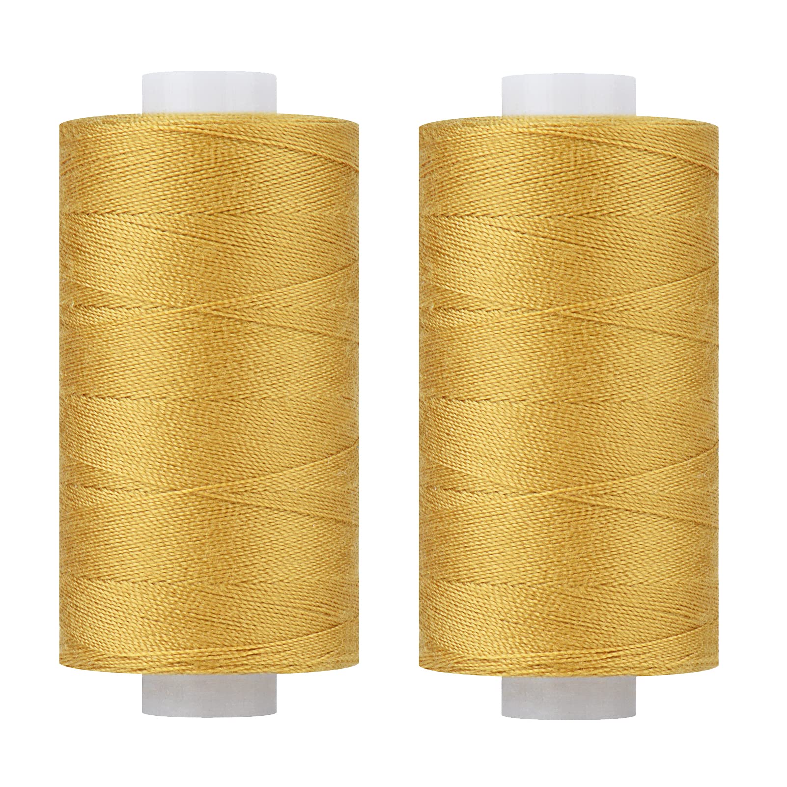 SimthreadSewing Thread Quilting Yarn Affordable All-Purpose Thread 2 Golden Brown - 400 Yards/Spool, Polyester 100%