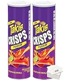 Takis Crisps, Fuego Potato Crisps, 5.5oz Cans, Pack of 2