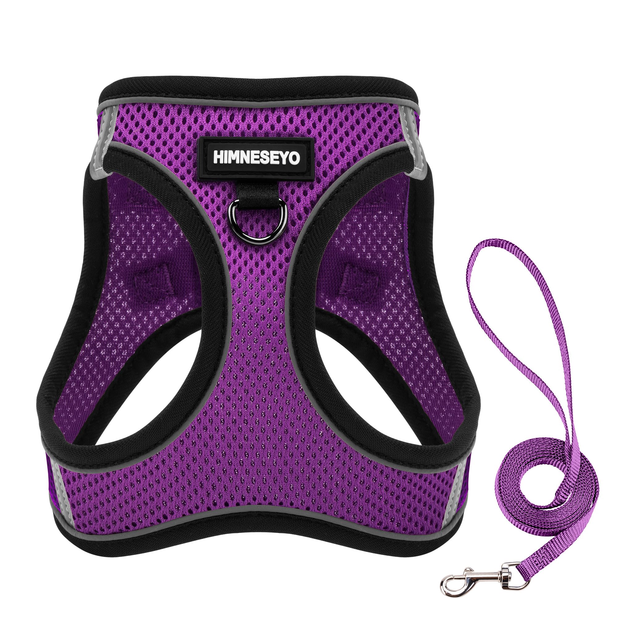 Dog Harness and Leash Set, Dog Harness for Dogs No Pull, No-Chock Step-in Reflective Breathable Lightweight Easy Walk Vest Harnesses with Safety