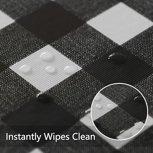 Miniatura 4 de Obstal Mantel rectangular de PVC 100  impermeable a prueba de derrames mantel rectangular de PVC a prueba de aceite mantel de plástico lavable para