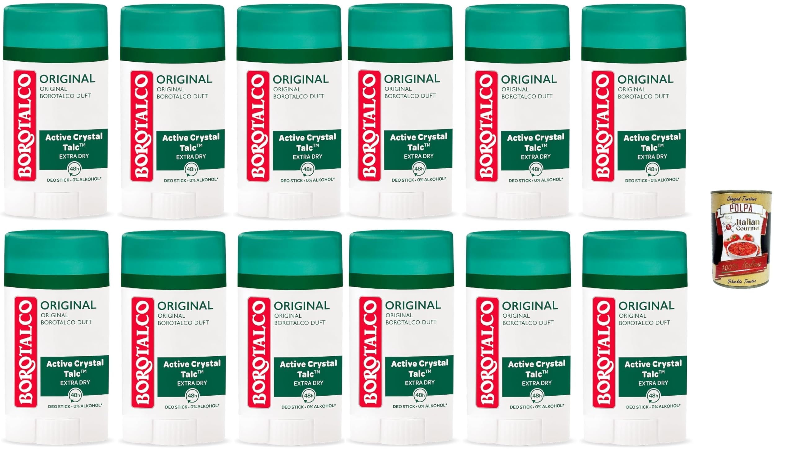 Italian Gourmet Deodorante Stick Original Deo 48h ohne Alkohol 12 x 40ml