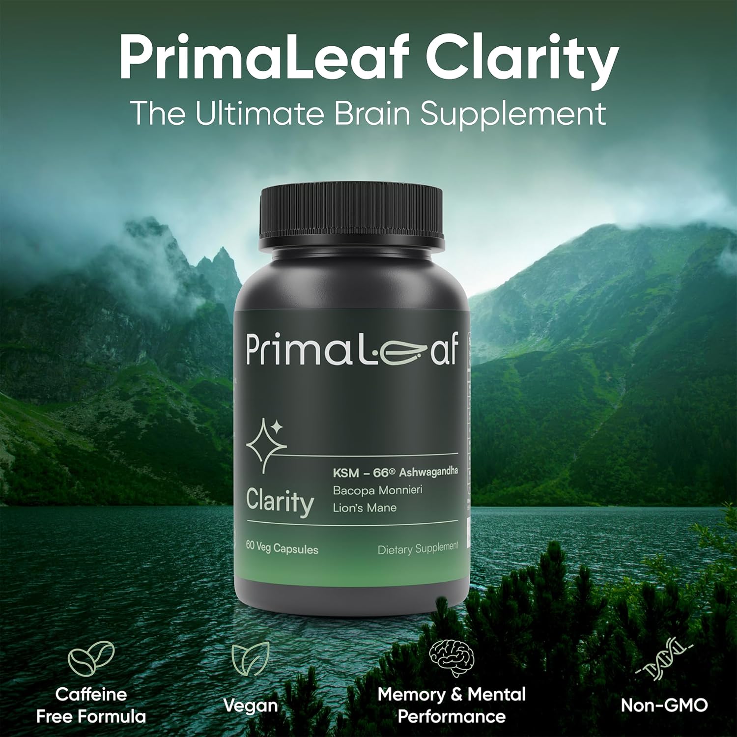 Clarity Nootropics Brain Supplement for Focus, Memory, & Stress Relief | Natural Nootropic with KSM66 Ashwagandha, Lions Mane, Bacopa, L Theanine | Cognitive & Mood Support | 60 Veg Capsules - Image 8