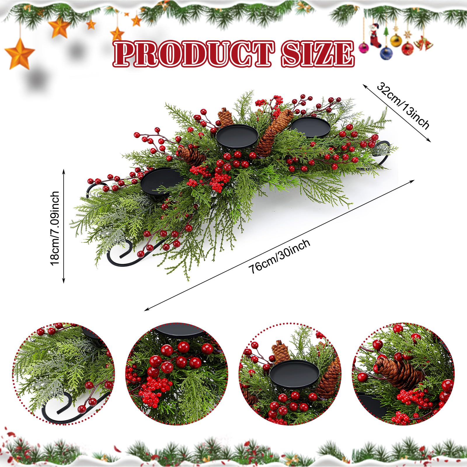 Amazon.com: Cindeer 30 Inch Christmas Table Centerpiece Christmas
