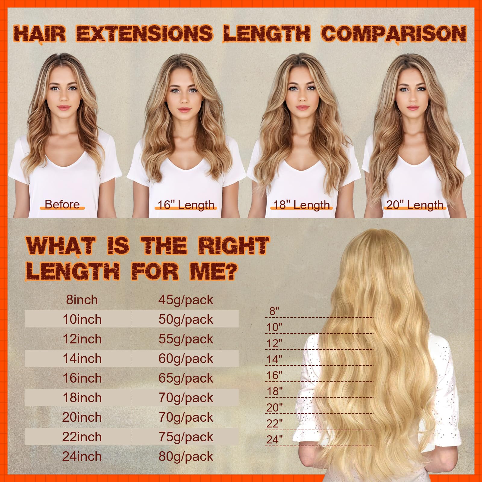 Benehair Clip on Hair Extensions Real Human Hair Auburn Hair Extensions Clip in Human Hair Long Straight Remy Natural Full Head 8pcs 20inch #30 Light Auburn — view 6