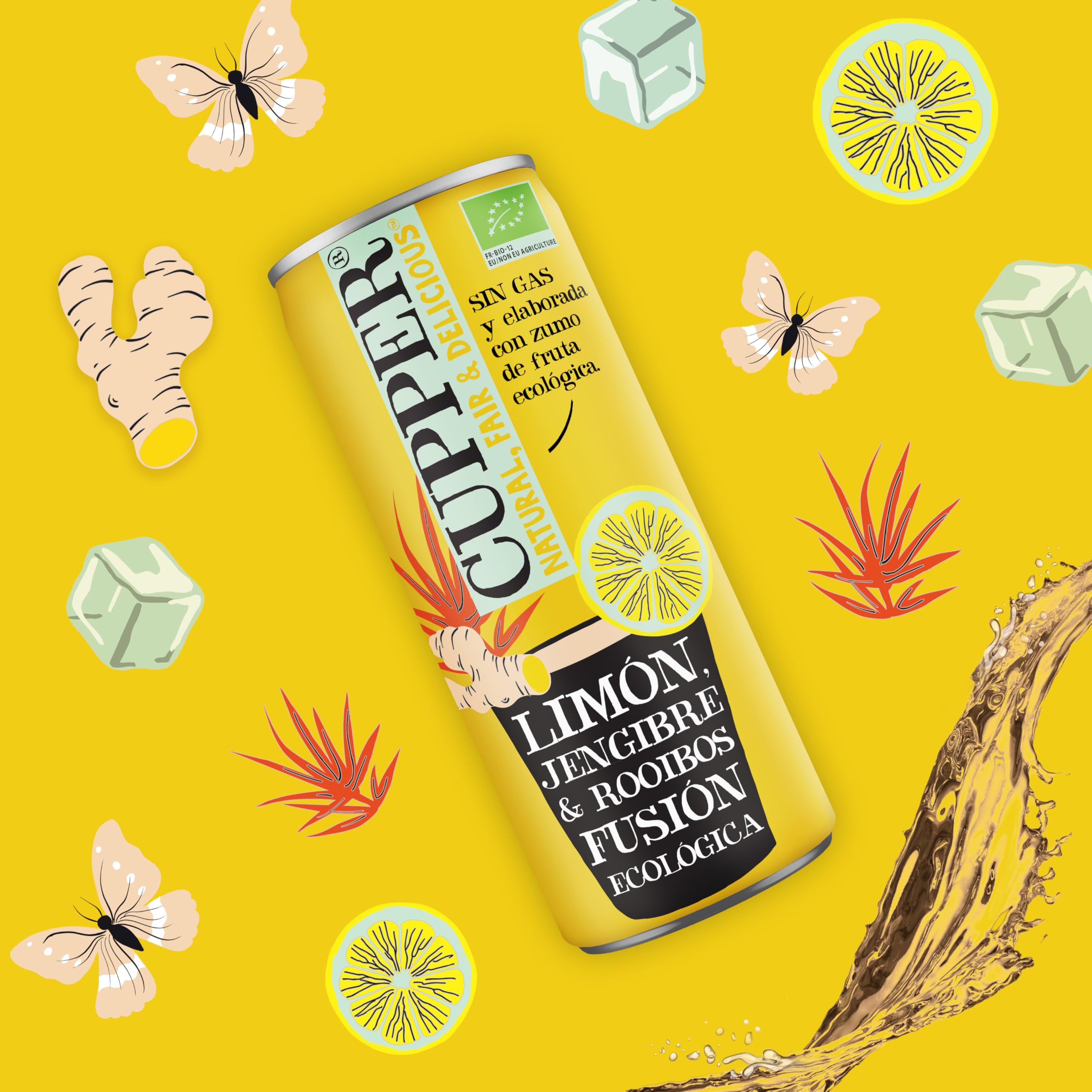 CUPPER BEBIDA DE JENGIBRE, LIMON Y ROOIBOS, 250 ml