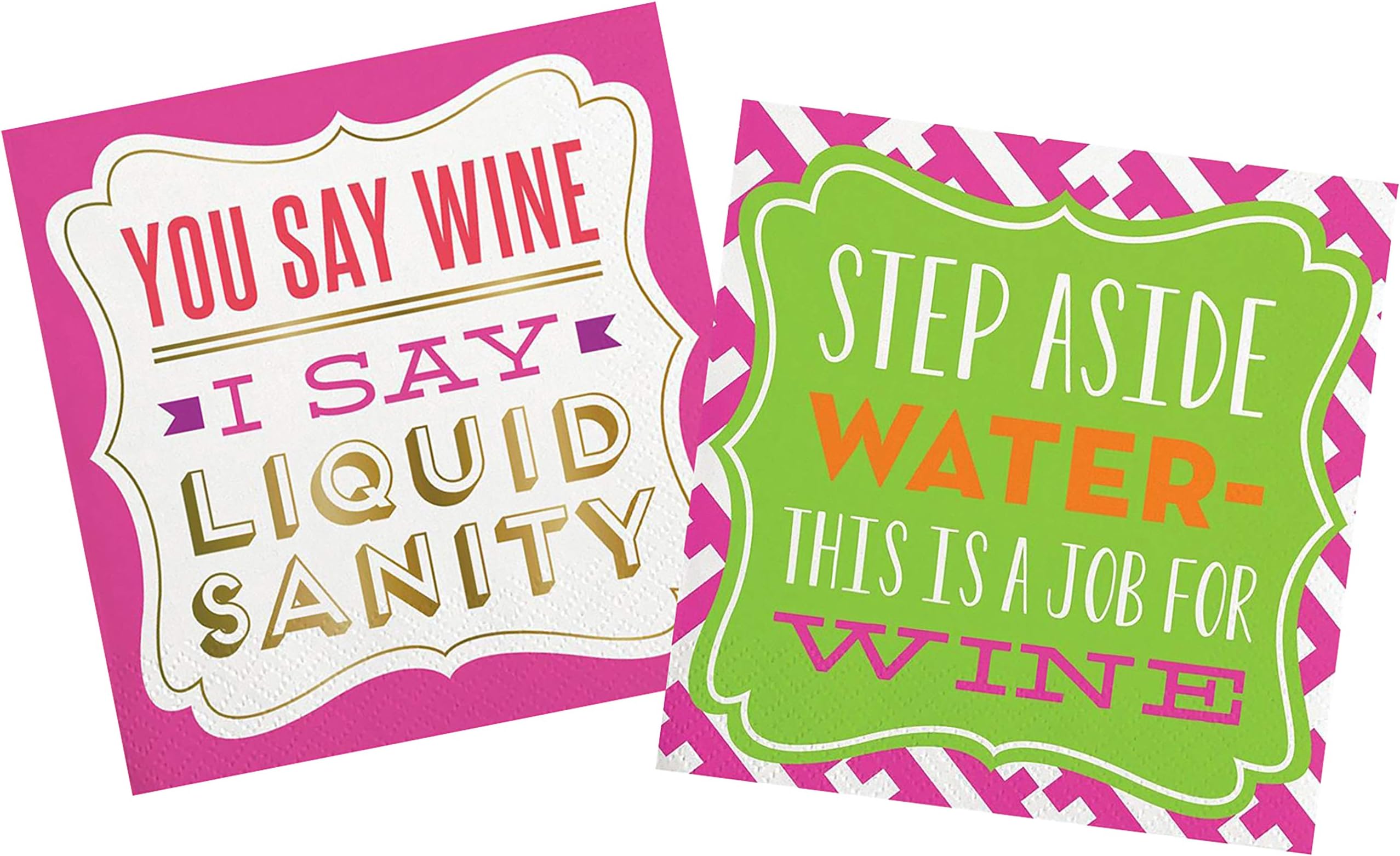 Generic Humorous Cocktail Napkins with Funny Wine Themed