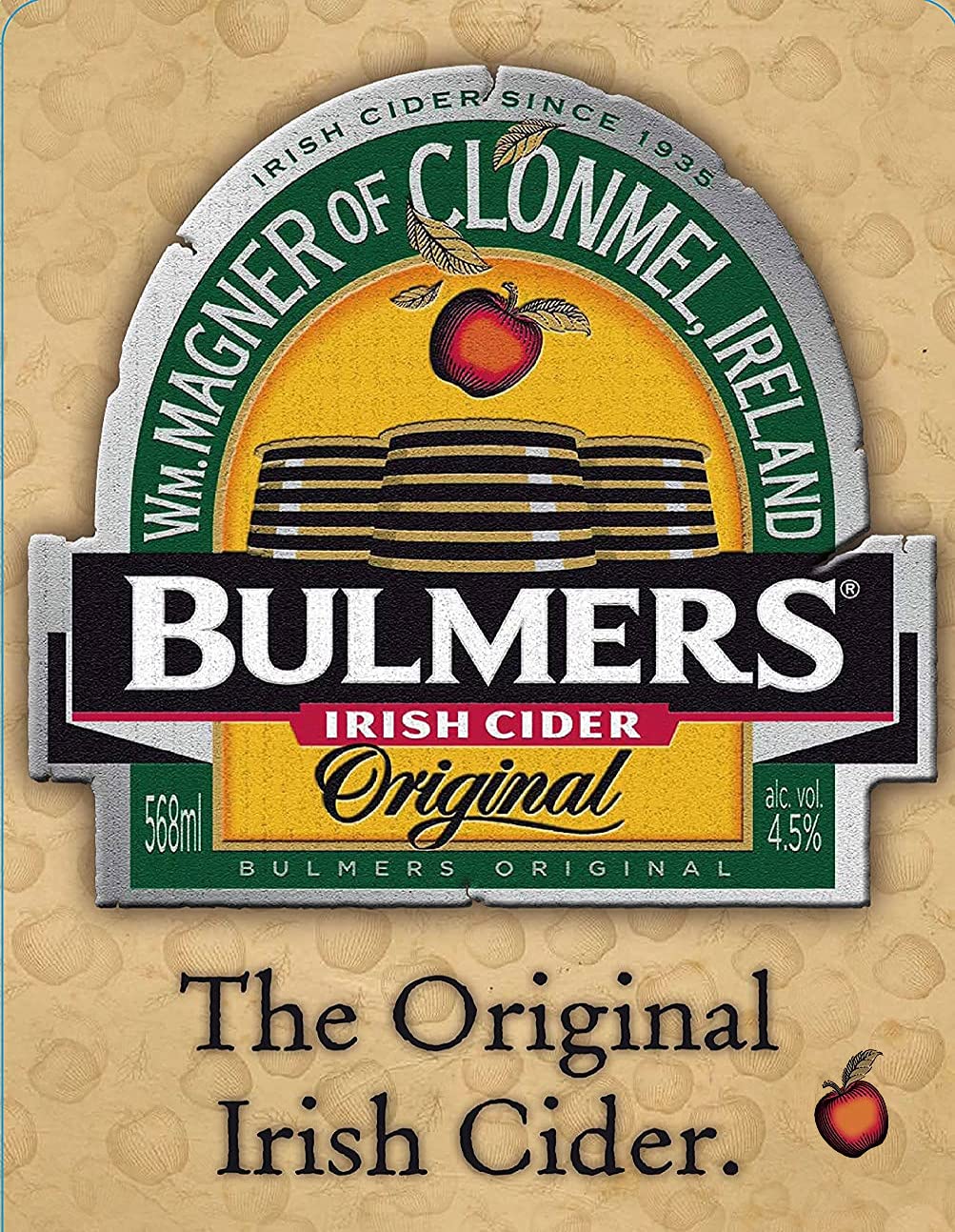 BigBazza Vintage Advertising Wall Tin Plaque 20x15cm - Pub Shed Bar Man Cave Home Bedroom Office Kitchen Gift Metal Sign - Retro Original Bulmers Irish Bottle Cider Apple Alcohol inspired